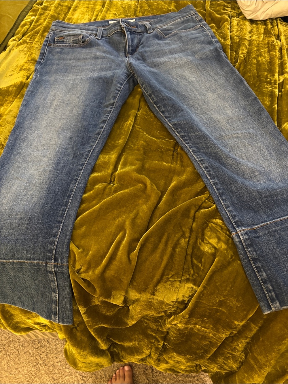 Joe's Jeans Socialite kickers Cropped Straight-Leg Jeans in Medium Blue